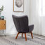 Fauteuil d'appoint en velours gris avec budget exceptionnel