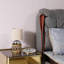 Lampe de table Boho avec base en cage en rotin et abat-jour en lin, lampe de chevet pour table de chevet de chambre à coucher ou décor de salon, douille E26 (ampoule non incluse)