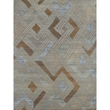 Hand Knotted Geometric Area Rug in Gray/Yellow