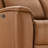 87.8'' Top Grain Camel Genuine Leather Power Reclining Sofa with Adjustable Headrest