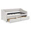 Lit de jour simple avec tiroirs, canapé-lit capitonné capitonné, avec bouton sur le dos et clou en cuivre sur les accoudoirs ondulés, beige (81,5 po x 41 po x 30,5 po)-1169706308-1169706330