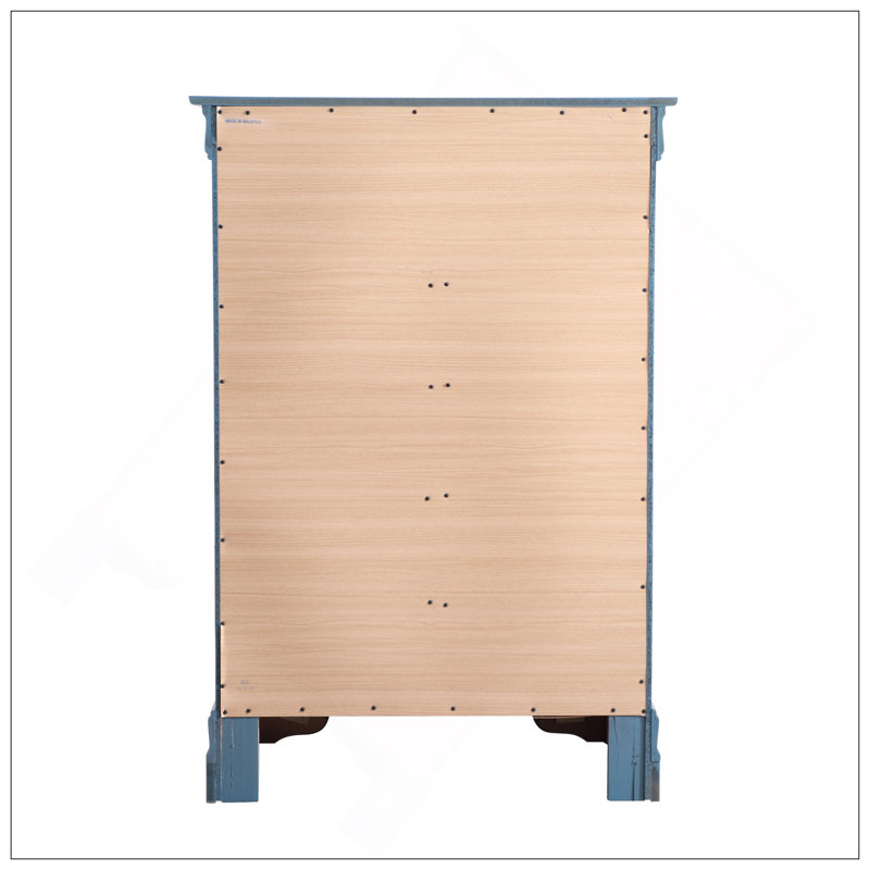 Commode Louis Phillipe, bleu sarcelle, Sarcelle