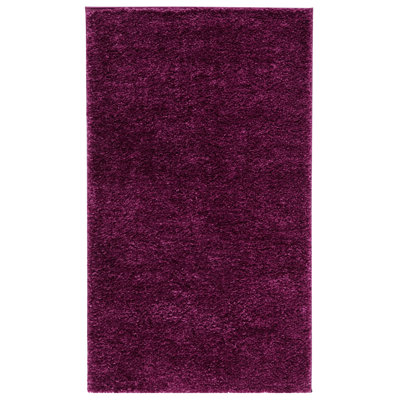 Tapis en polypropylène tissé à la machine de couleur unie en mauve