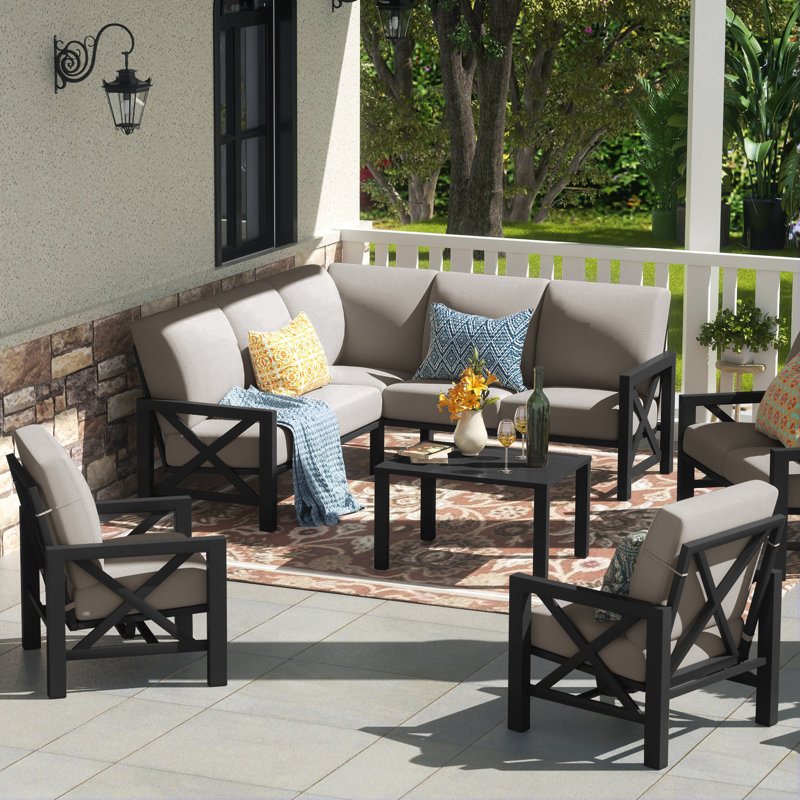Outdoor 6.5'' Seat / Back Cushion, Shale