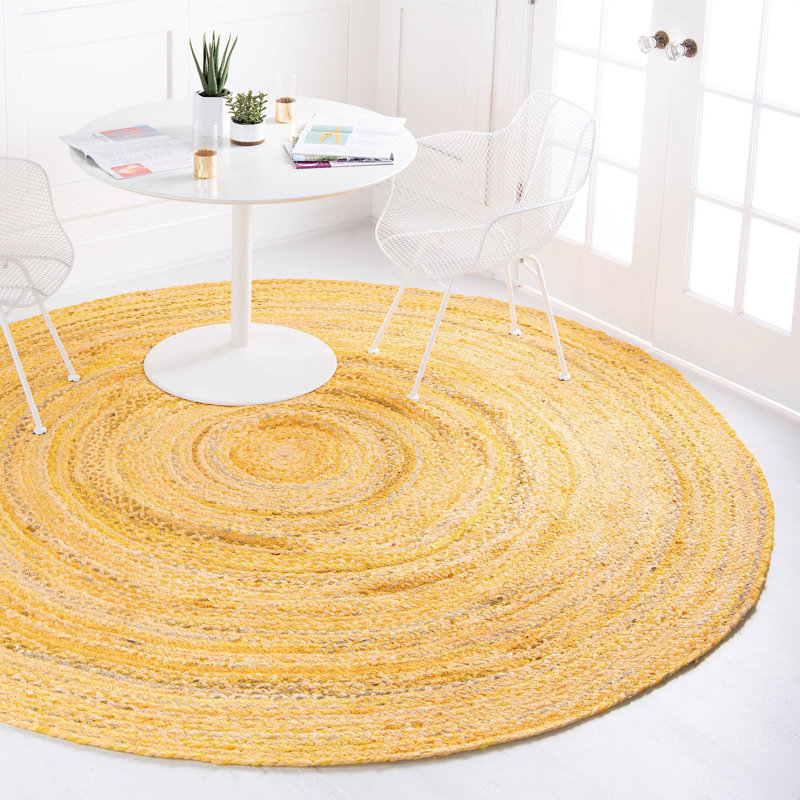 Branton Cotton Southwestern Indoor Rug, Round 8'