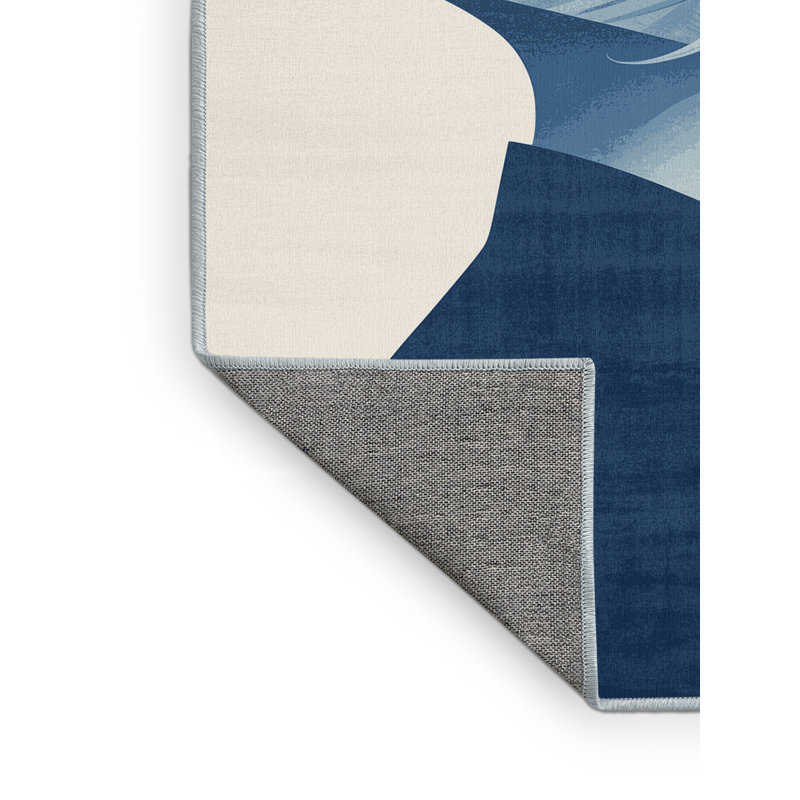 Tapis beige lavable à la machine Kymani, 5 x 7