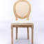 Chaise de salle à manger élégante en bois massif, tissu en lin, coussin en mousse souple, chaises élégantes de couleur crème beige, revêtement, peinture antique, couleur-1958825384