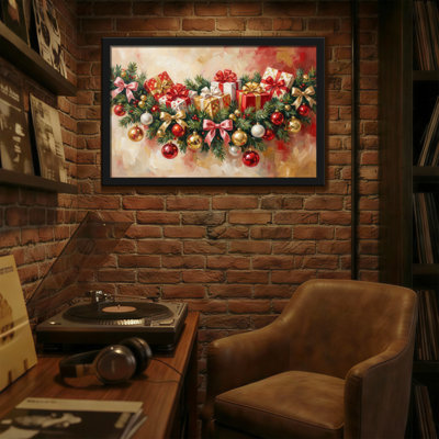 Ornements et verdure de Noël