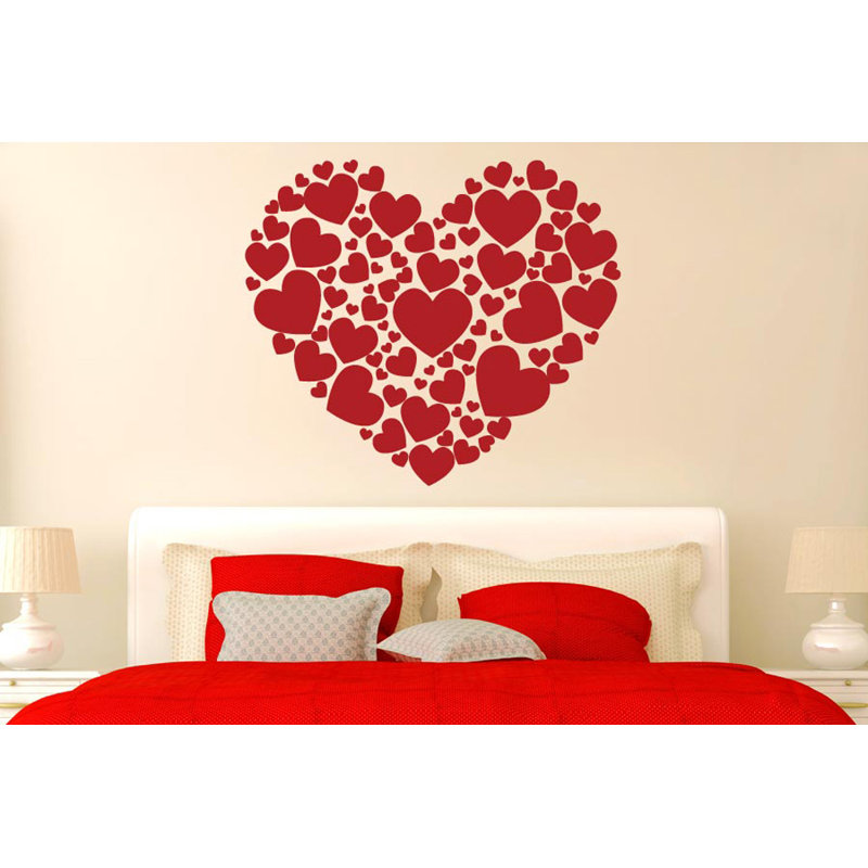 Abstract Wall Decal, Dark Red