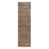 Vintage Turkish Runner, Mosaic-Inspired Multicolor Geometric Design - Rug & Kilim