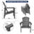 5-piece Hdpe Adirondack Patio Furniture Set - 4 Stackable Chairs & 1 Large Side Table, All-weather, Uv Resistant-77821520