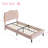 Twin Bed Frame with Upholstered Adjustable Headboard & Smart LED, Velvet Princess Platform Bed for Girls/Kids-2020308734