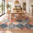 Bohemian Area Rug, Vintage Floral Pattern Soft Fluffy Carpet for Living Room, Bedroom, Dining Room, Washable Durable Boho Home Decor-2075942076