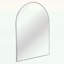 Miroir arqué en métal 30 po x 40 po, durable et élégant avec film incassable-117805296