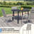7-Piece Outdoor Dining Set, Round Metal Table With 6 Grey Chairs, Black Patio Table With Umbrella Hole For Garden, Yard, Patio-1707063590