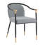 Chaise rembourrée moderne avec accoudoirs en métal-1063664032