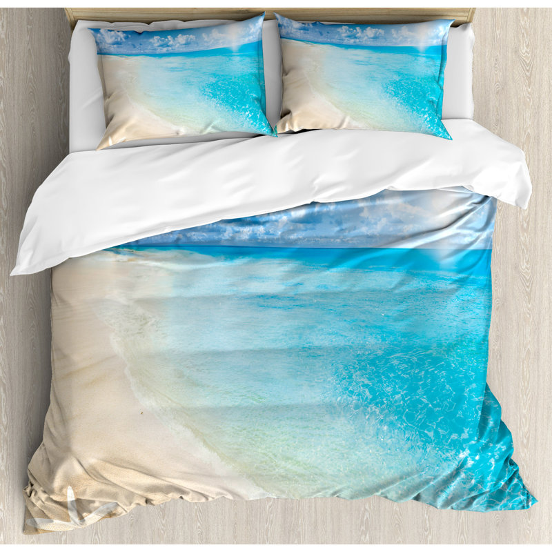 Beach Coastal Polyester Duvet Cover, King