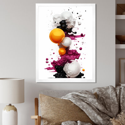 Exquis fluidité encre noire et dorée, nuages I - peinture abstraite sur toile
