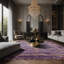 Tapis mauve soyeux et moelleux-100909751
