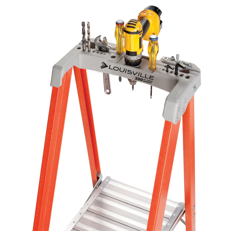 12 ft. Fiberglass Pinnacle Platform Ladder with 300 lbs. Load Capacity Type IA Duty Rating