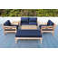 Monterey Outdoor Teak Conversation Set-811188838-847976537