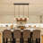 4 - Light Kitchen Island Linear Pendant Light