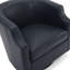 Fauteuil pivotant en cuir sans assemblage - bleu minuit