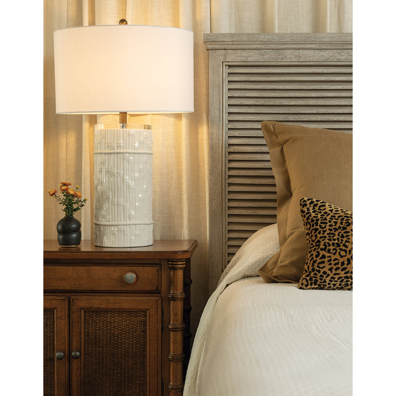 Bamboo Cylinder Lamp, Cream