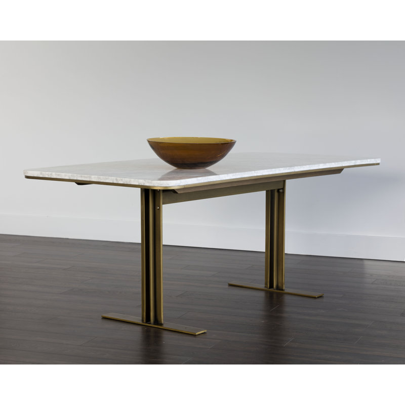 Zenn Marble Double Pedestal Dining Table