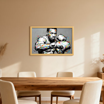 Colourful Boxing Fighter Art Print