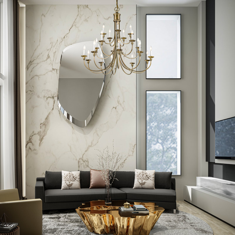 Eron 20 - Light Dimmable Chandelier, Antique Brass