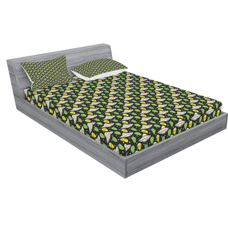 Alien Microfiber Sheet Set, Full Sheet Set with Fitted Sheet