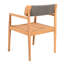 4 chaises d'extérieur en bois tressé gris aspect corde tressé pour toutes saisons