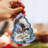4'' Glass Hanging Figurine Ornament
