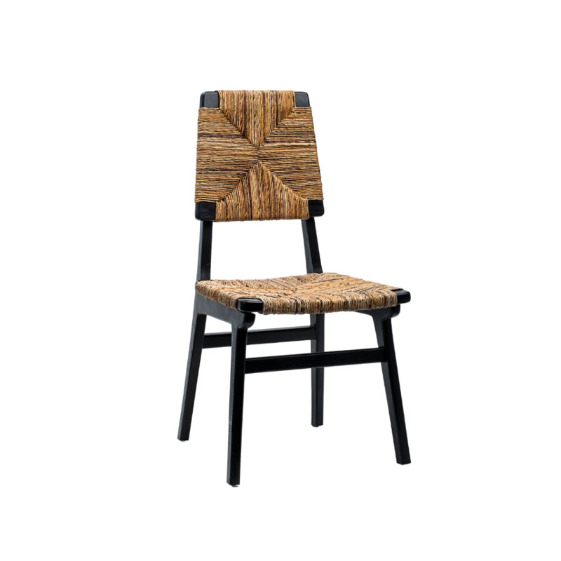 Chaise de salle à manger banane et bois de teck