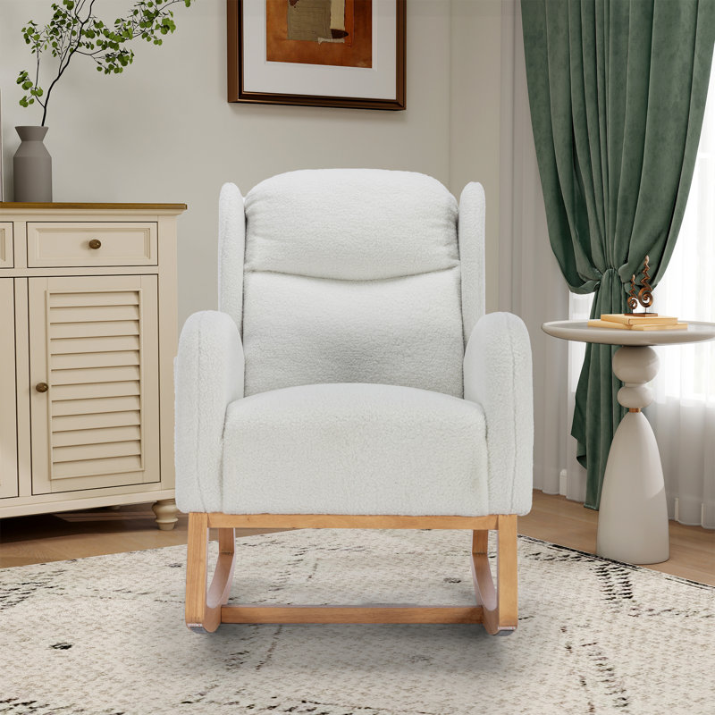Fauteuil à bascule Teddy, Ivoire ivoire