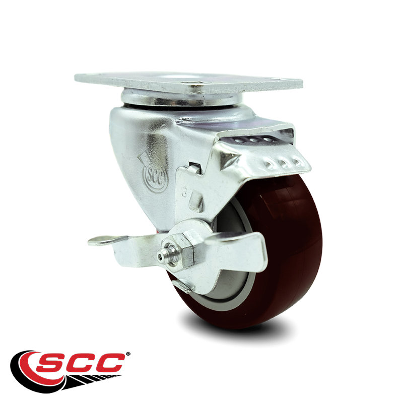 Polyurethane Caster, Maroon