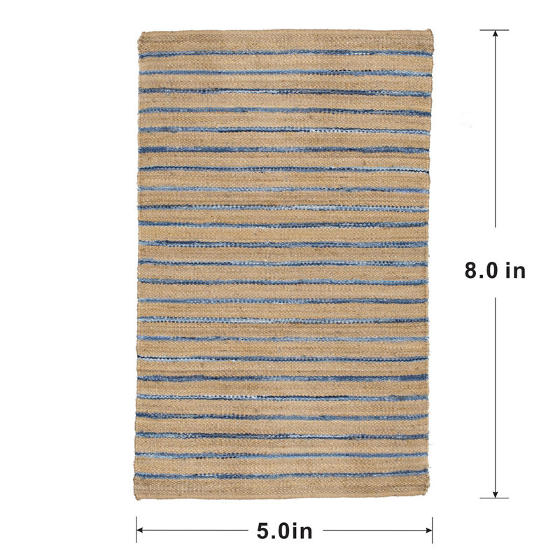 Callie Hand Tufted Striped Indoor Rug, Rectangle 5' x 5'9"