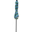 Parasol de jardin rayé bleu de 9 pi avec lumières solaires à DEL, mât en acier de 1,49 po, 6 nervures, système à manivelle, inclinaison à bouton-poussoir, inclinaison de 45 degrés, protection de 40 po contre les rayures rondes de patio, évent-134738323-134738325