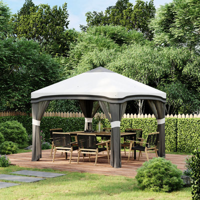 10X10 Pop Up Canopy For Outdoor, With Netting, Adjustable Height, Portable Carry Bag & Sand Bags, Gray 10' X Tent Netting And Height. Equipped Wheeled 4 Bags. Gray. Ideal Outdoor Tai Chi