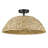 Yelverton Semi-Flush Mount - Woven Sweet Grass-1477353905