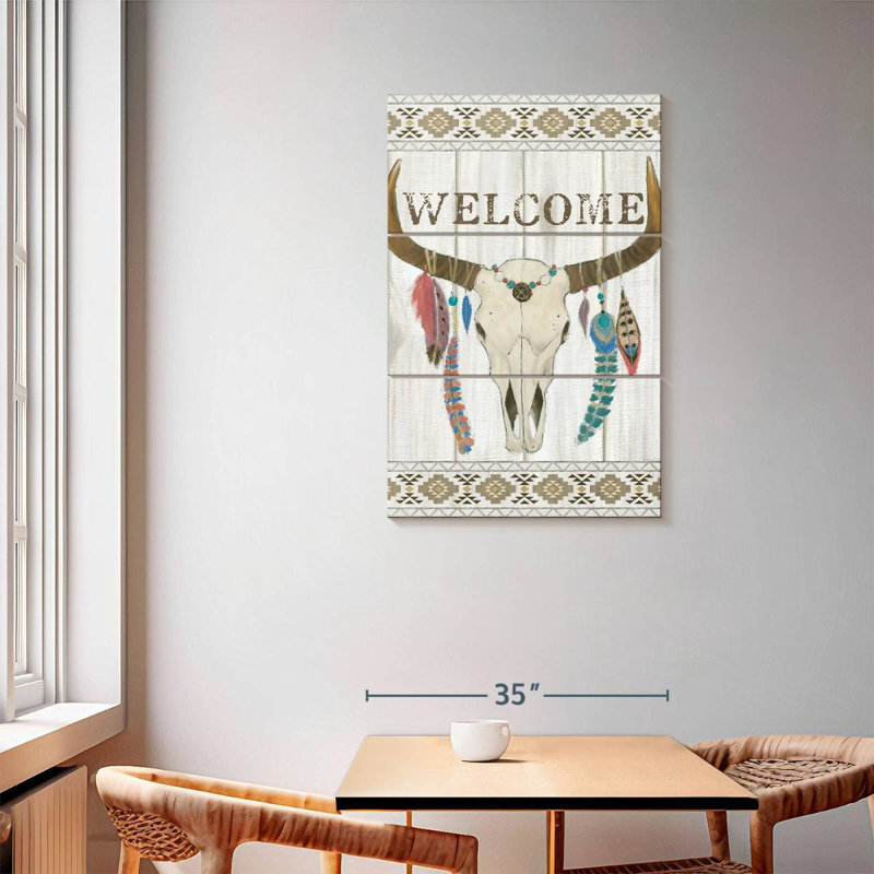 Plaque murale Kema Bohemian Rising I Welcome, H 57 po x l 36 po