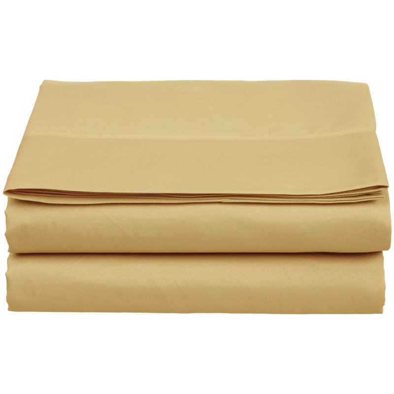 Luxury Microfiber Fitted Sheet with 16 Inch Deep Pocket, Gold