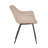 Haglund Leather Dining Chair with Powder-Coated Iron Legs Accent Side Chair Foam Padded Seat Versatile Kitchen Chair for Modern Home and Kitchen-123386570-107384317