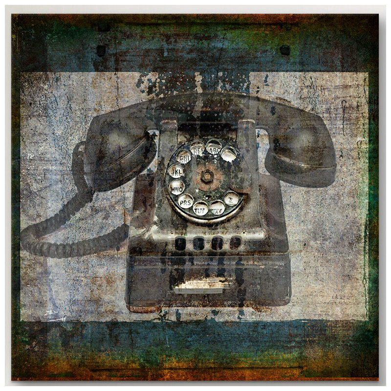 Téléphone par Luz, impression sur toile, H 12 po x l 12 po x P 0,75 po