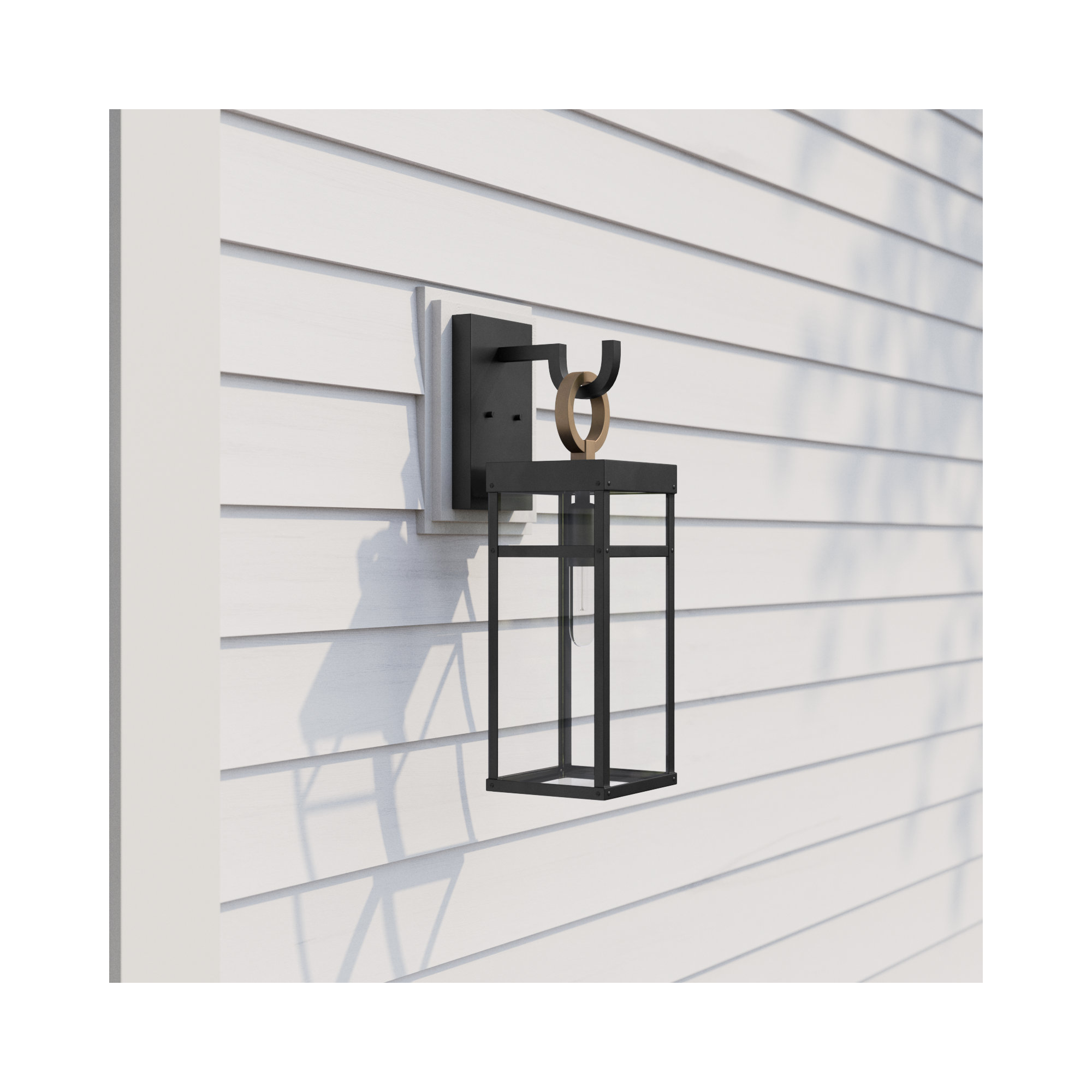 Amelia Single Light Outdoor Aluminum LED Wall Light, 13" H x 5.5" W x 6.5" D