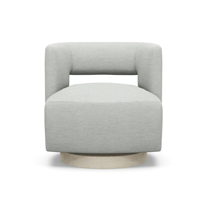 Crystle Swivel Barrel Chair Chair with Ottoman, Sandstone, 8938-45