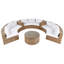 9 Seater Garden Lounge Light Brown Nebeyu