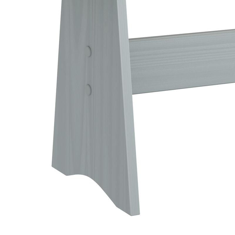 Solid Wood Corner Dining Set With Hidden Storage, Grey/Honey