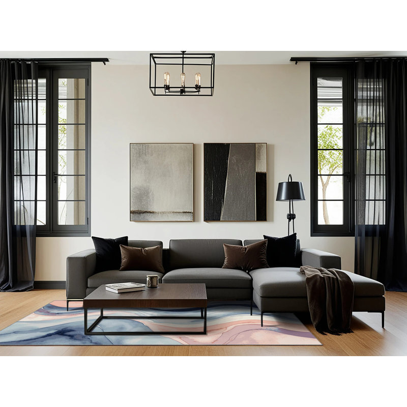 Ethereal Drift Rug, Square 8'